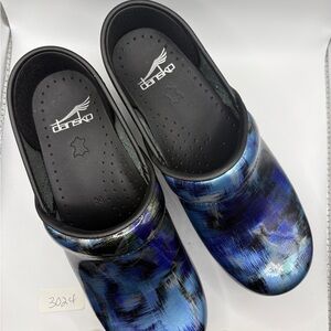 Dansko Black Leather Clogs